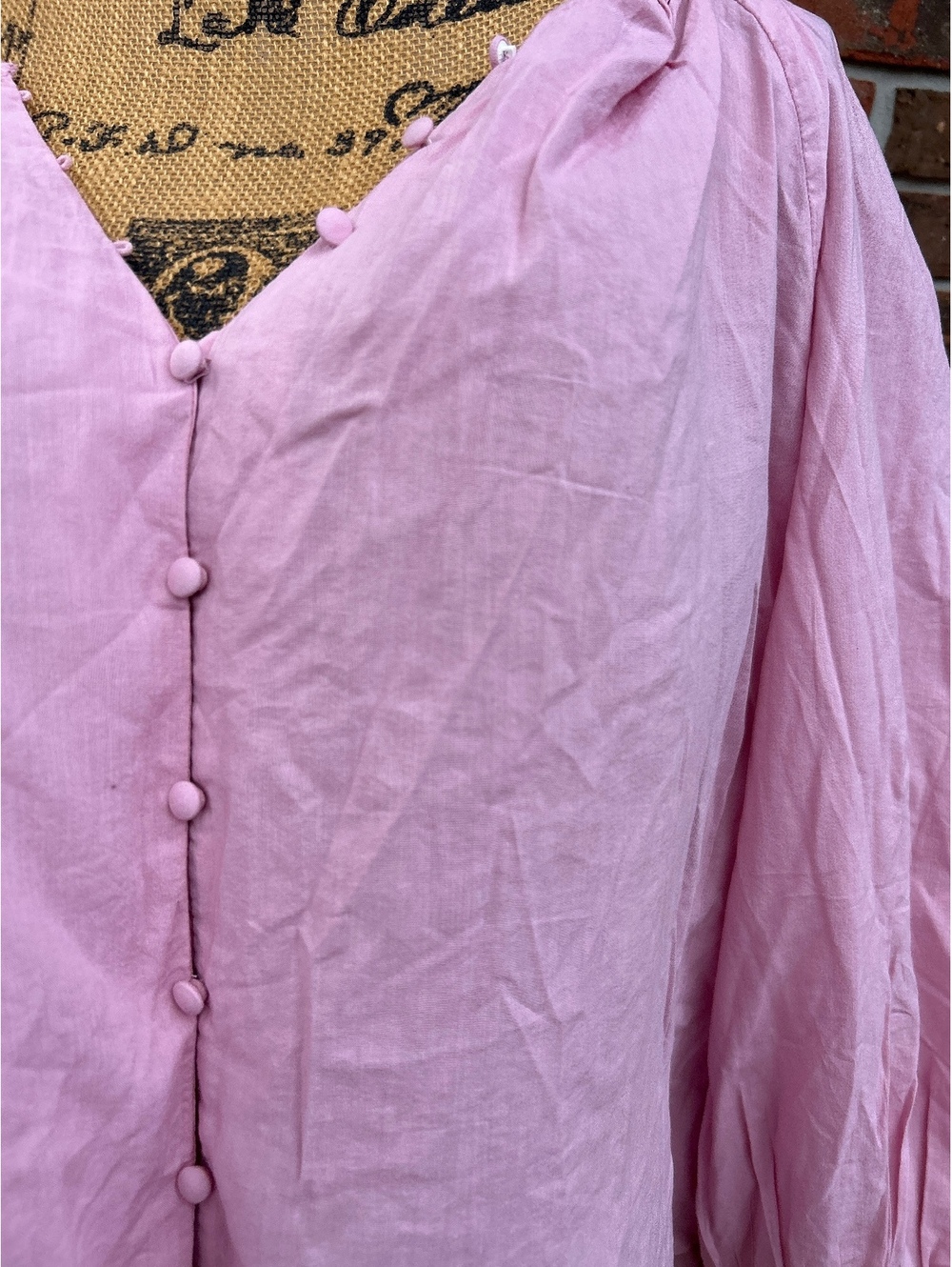 Target Pink Button-Up Blouse XXL